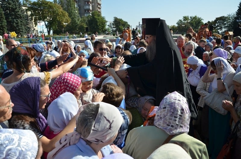 Интернациональная Божественная литургия на центральной площади города Мелитополя (27.09.2015)