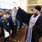 Благочинный церквей города Мелитополя посетил турнир по волейболу. (17.03.2018)
