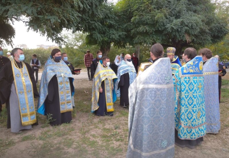 В Мелитополе соборно отслужили благодарственный молебен.